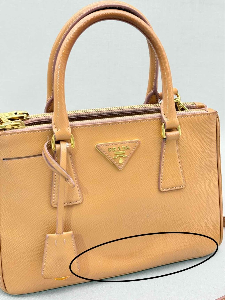 Pre - loved PRADA Galleria Tan Top Handle at Reems Closet