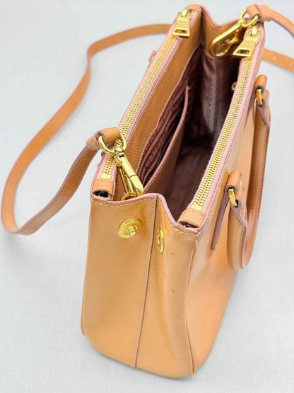 Pre - loved PRADA Galleria Tan Top Handle at Reems Closet