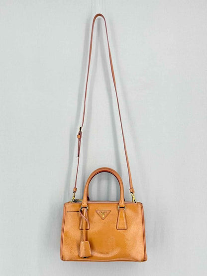 Pre - loved PRADA Galleria Tan Top Handle at Reems Closet
