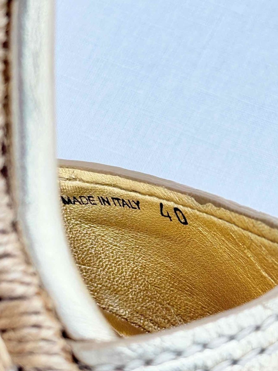 Pre - loved PRADA Gold Size EU 40 Wedges at Reems Closet