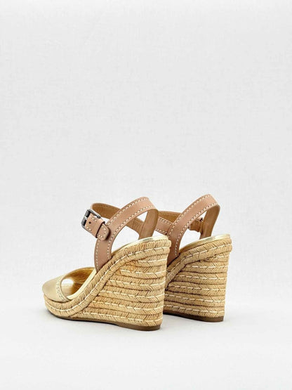 Pre - loved PRADA Gold Size EU 40 Wedges at Reems Closet