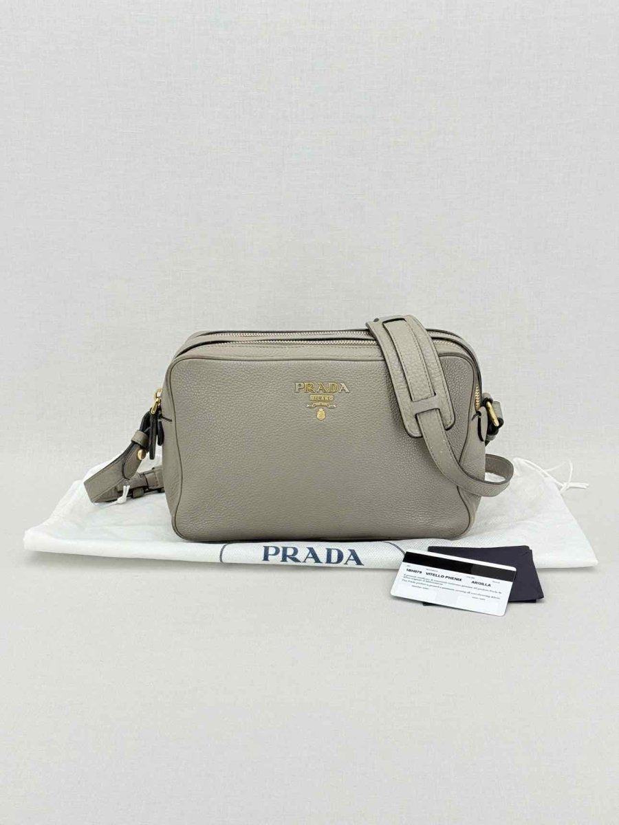Pre - loved PRADA Grey Crossbody at Reems Closet