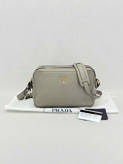 Pre - loved PRADA Grey Crossbody at Reems Closet