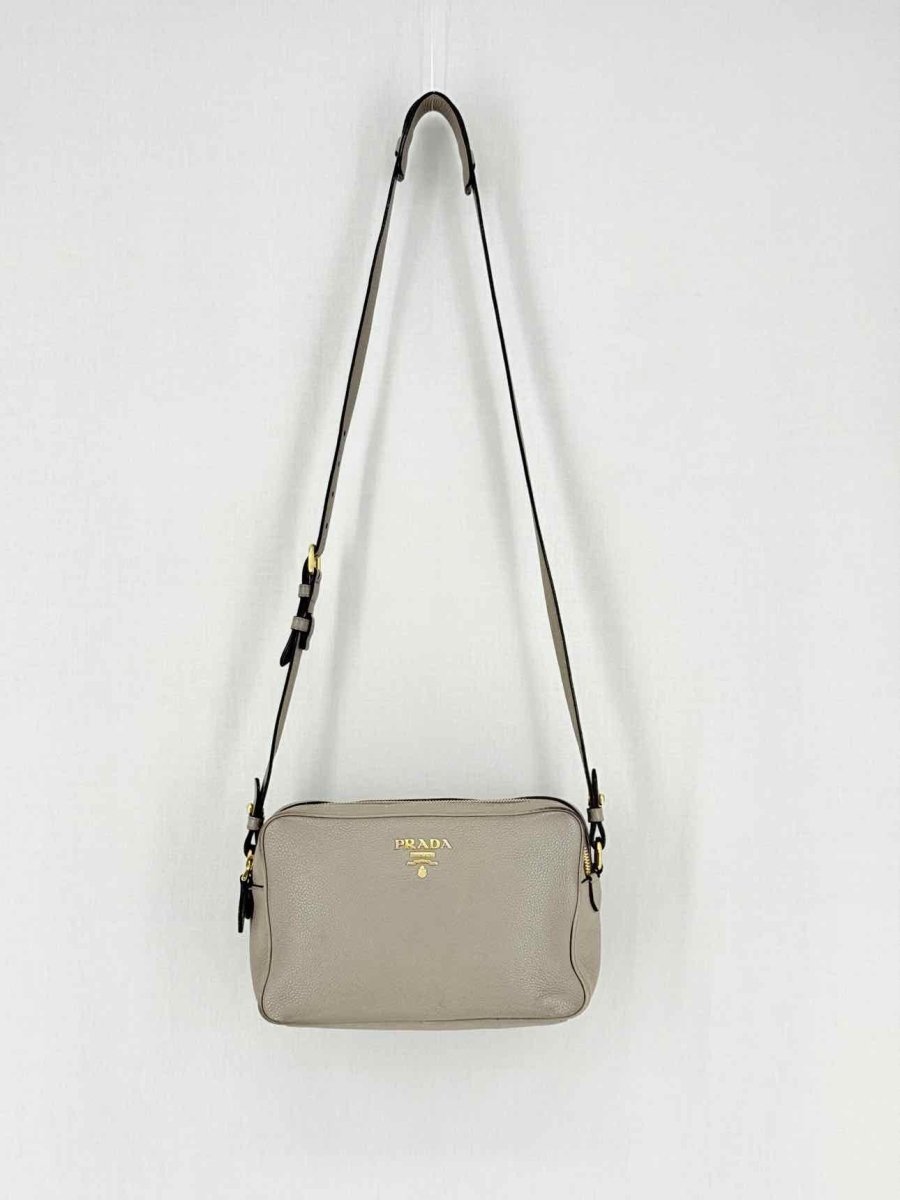 Pre - loved PRADA Grey Crossbody at Reems Closet