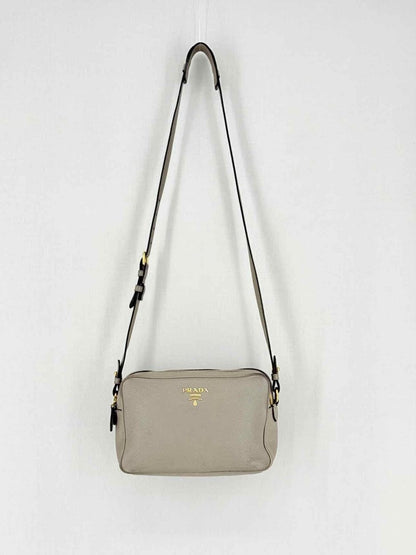 Pre - loved PRADA Grey Crossbody at Reems Closet