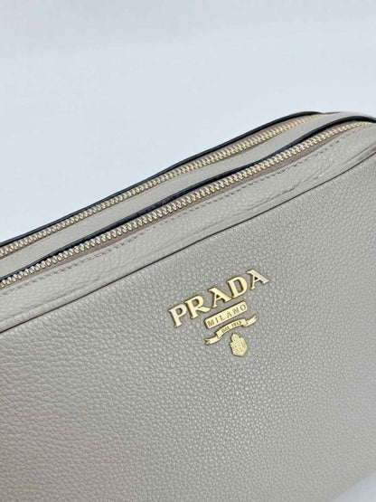 Pre - loved PRADA Grey Crossbody at Reems Closet
