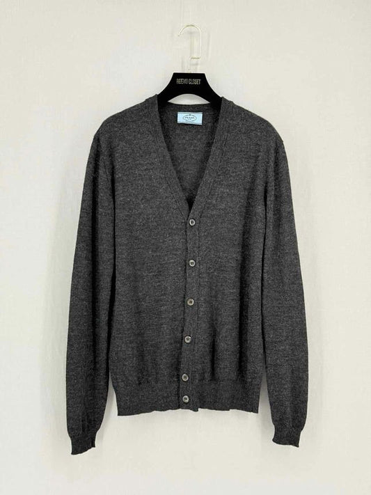 Pre - loved PRADA Grey Size US 12 Cardigan at Reems Closet
