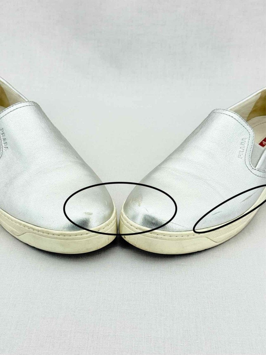 Pre - loved PRADA Metallic Size EU 39.5 Sneakers at Reems Closet