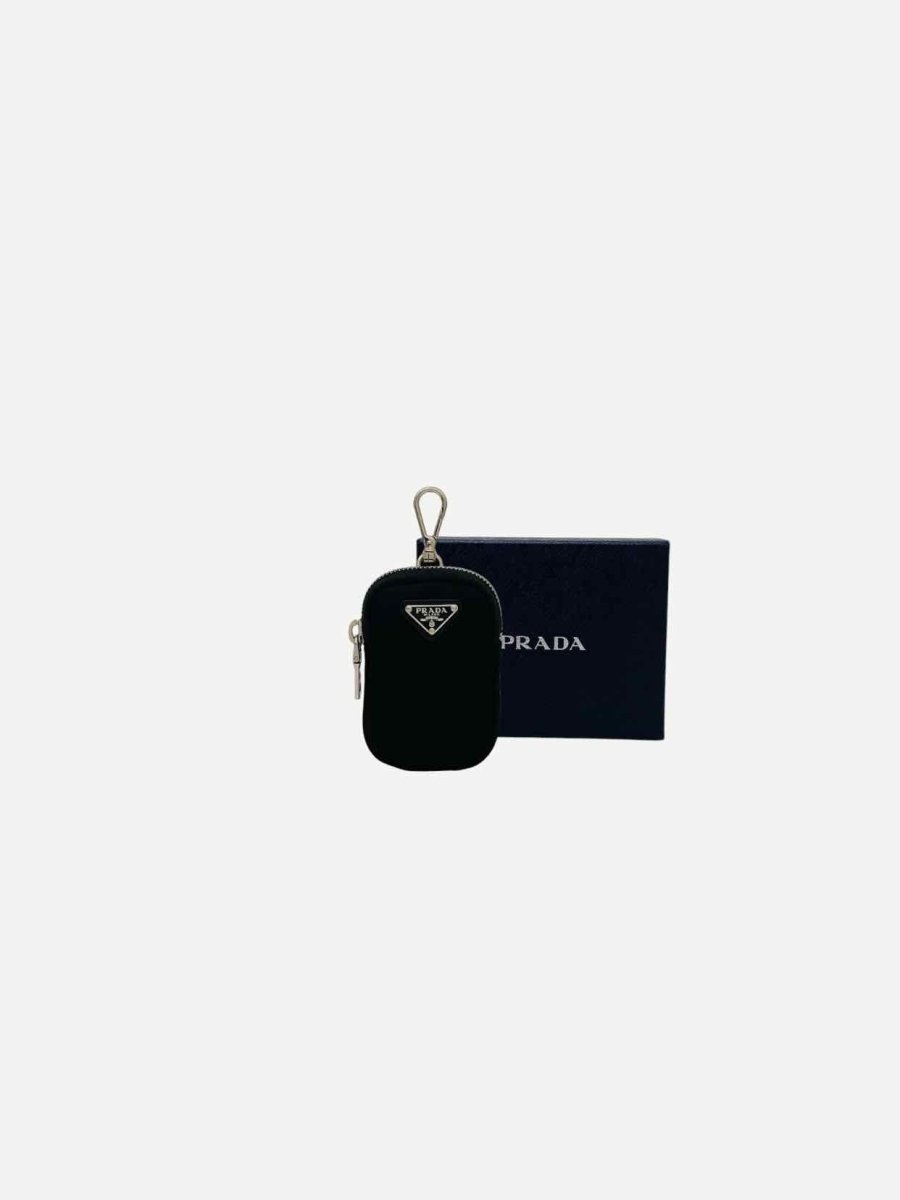 Pre - loved PRADA Mini Re - Nylon Black Pouch at Reems Closet