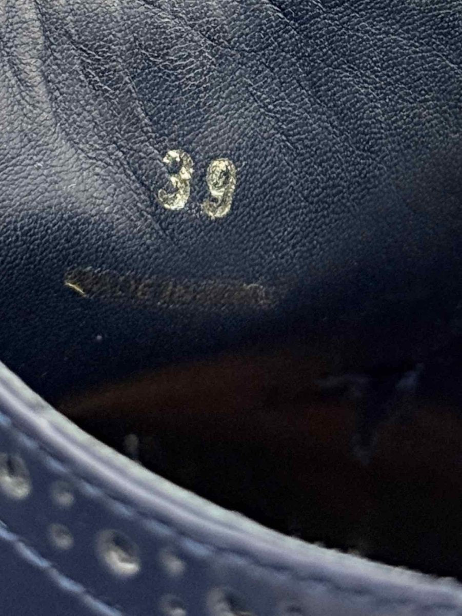 Pre - loved PRADA Navy Blue Size EU 39 Oxfords at Reems Closet