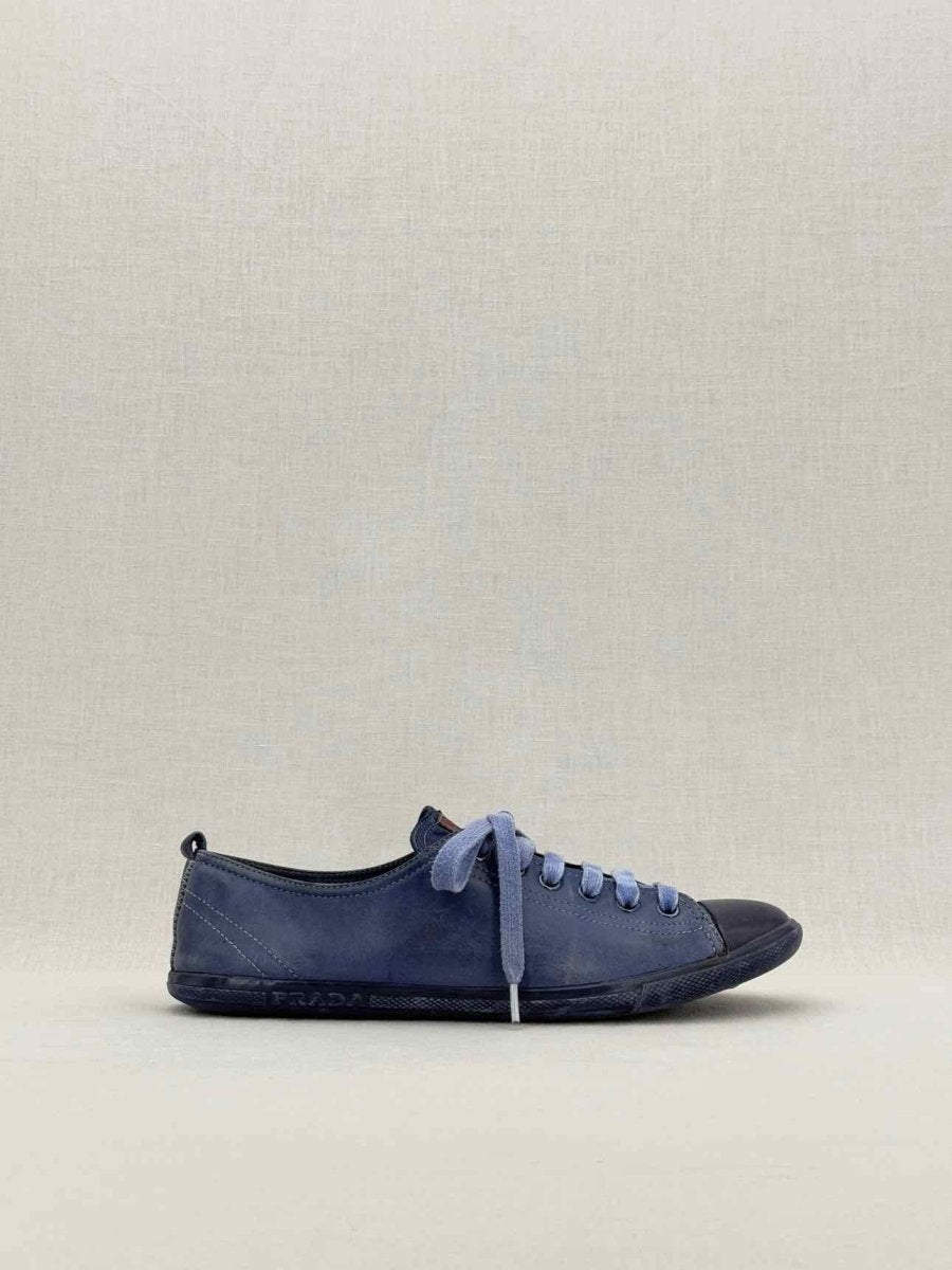 Pre - loved PRADA Navy Blue Size EU 39 Sneakers at Reems Closet