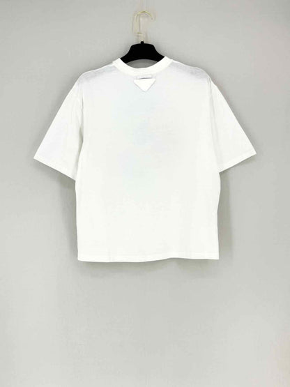 Pre - loved PRADA Neon Banana White Size Small T-shirt at Reems Closet
