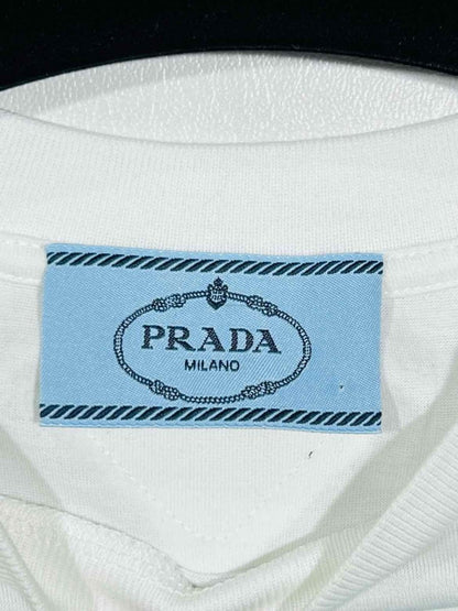 Pre - loved PRADA Neon Banana White Size Small T-shirt at Reems Closet