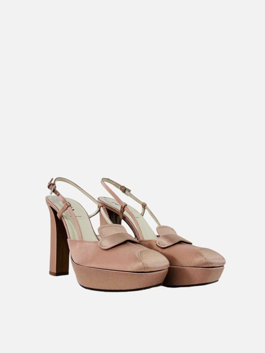 Pre - loved PRADA Odette Pink Slingbacks at Reems Closet