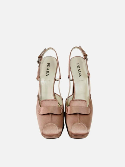 Pre - loved PRADA Odette Pink Slingbacks at Reems Closet