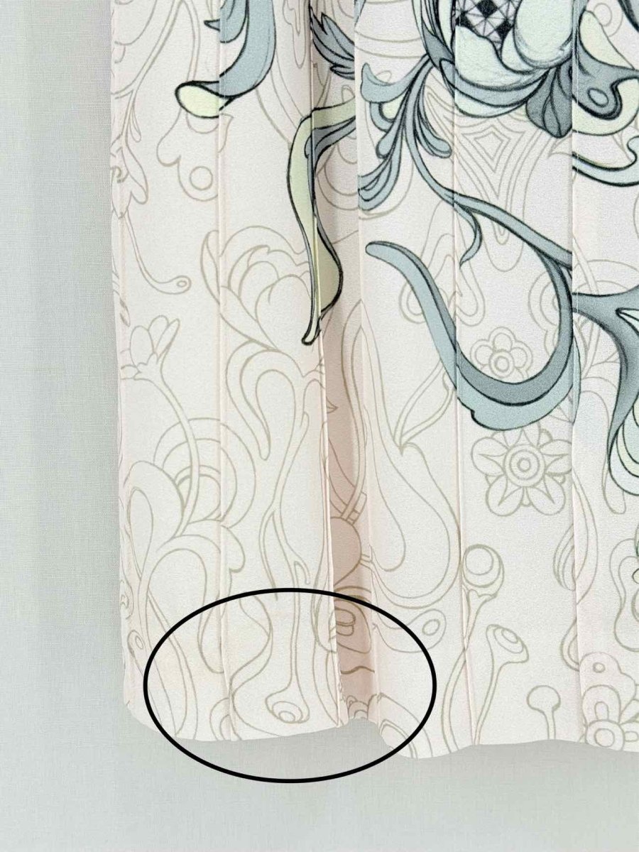 Pre - loved PRADA Pale Pink Printed Size US 4 Knee Length Skirt at Reems Closet