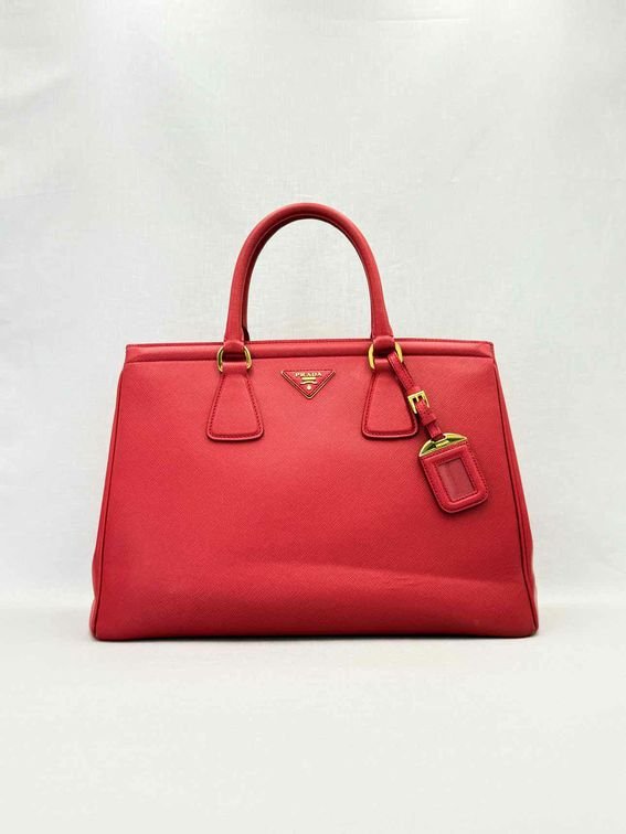 Pre - loved PRADA Parabole Red Tote Bag at Reems Closet