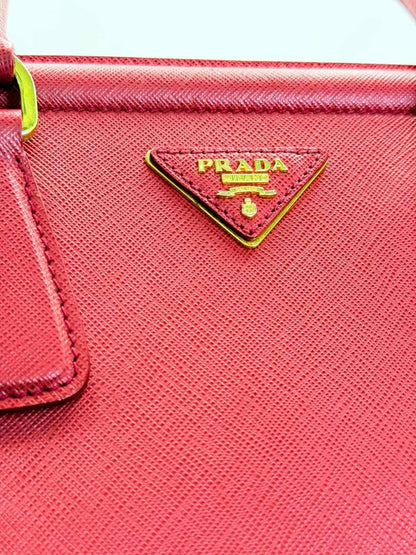 Pre - loved PRADA Parabole Red Tote Bag at Reems Closet
