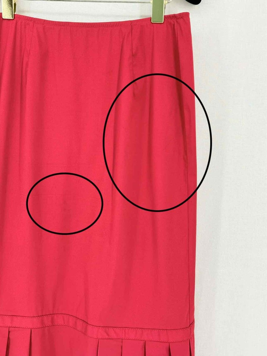 Pre-loved PRADA Pleated Red Size US 6 Long Skirt at Reems Closet