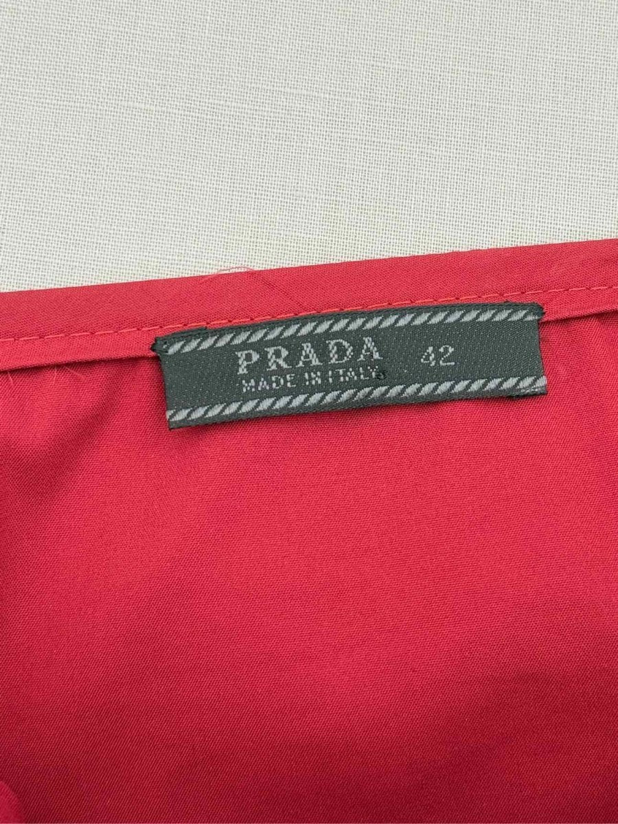 Pre-loved PRADA Pleated Red Size US 6 Long Skirt at Reems Closet