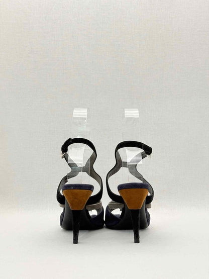 Pre - loved PRADA Purple & Black Size EU 37 Heeled Sandals at Reems Closet