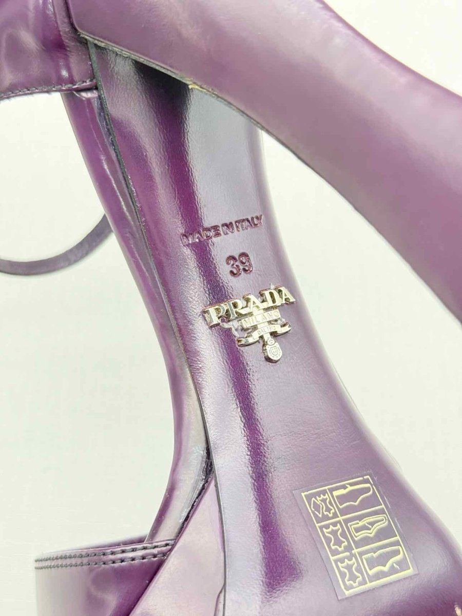 Pre - loved PRADA Purple Size EU 39 Heeled Sandals at Reems Closet