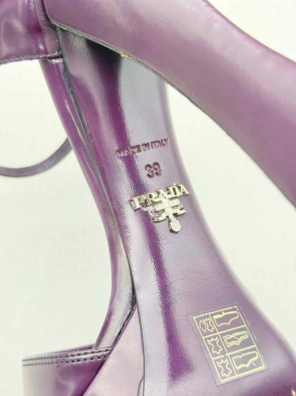 Pre - loved PRADA Purple Size EU 39 Heeled Sandals at Reems Closet