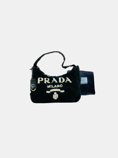 Pre - loved PRADA Re - Edition 2000 Black Shoulder Bag at Reems Closet