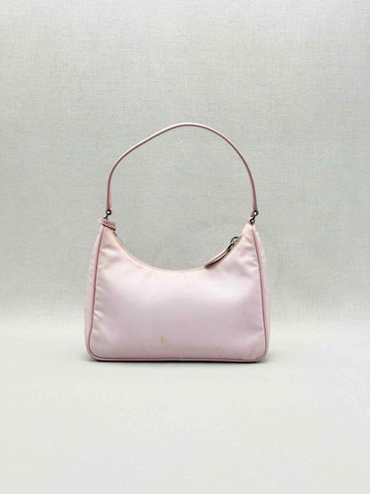 Pre-loved PRADA Re-Edition 2000 Pastel Pink Hobo bag at Reems Closet