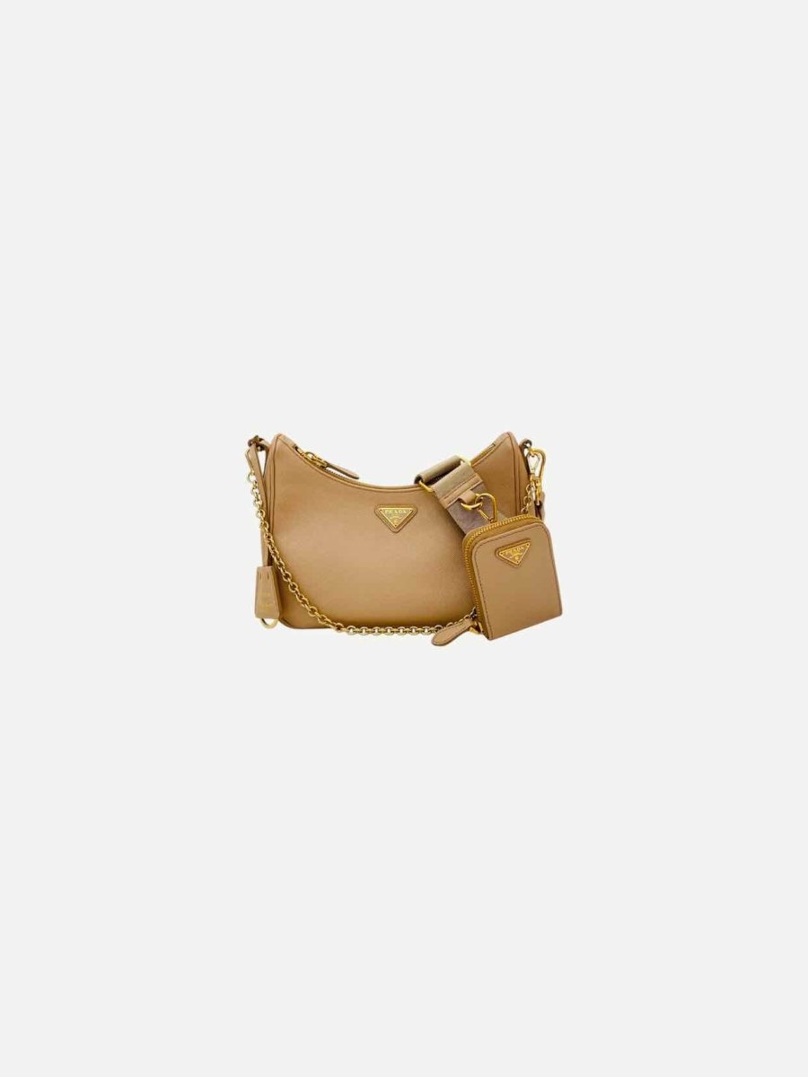 PRADA Re-edition 2005 Beige Shoulder Bag