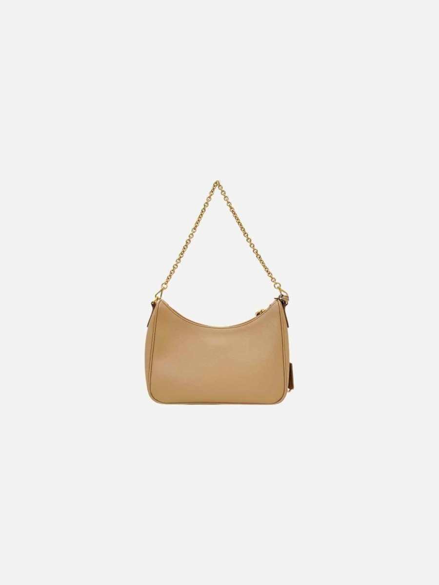 Pre - loved PRADA Re - edition 2005 Beige Shoulder Bag at Reems Closet