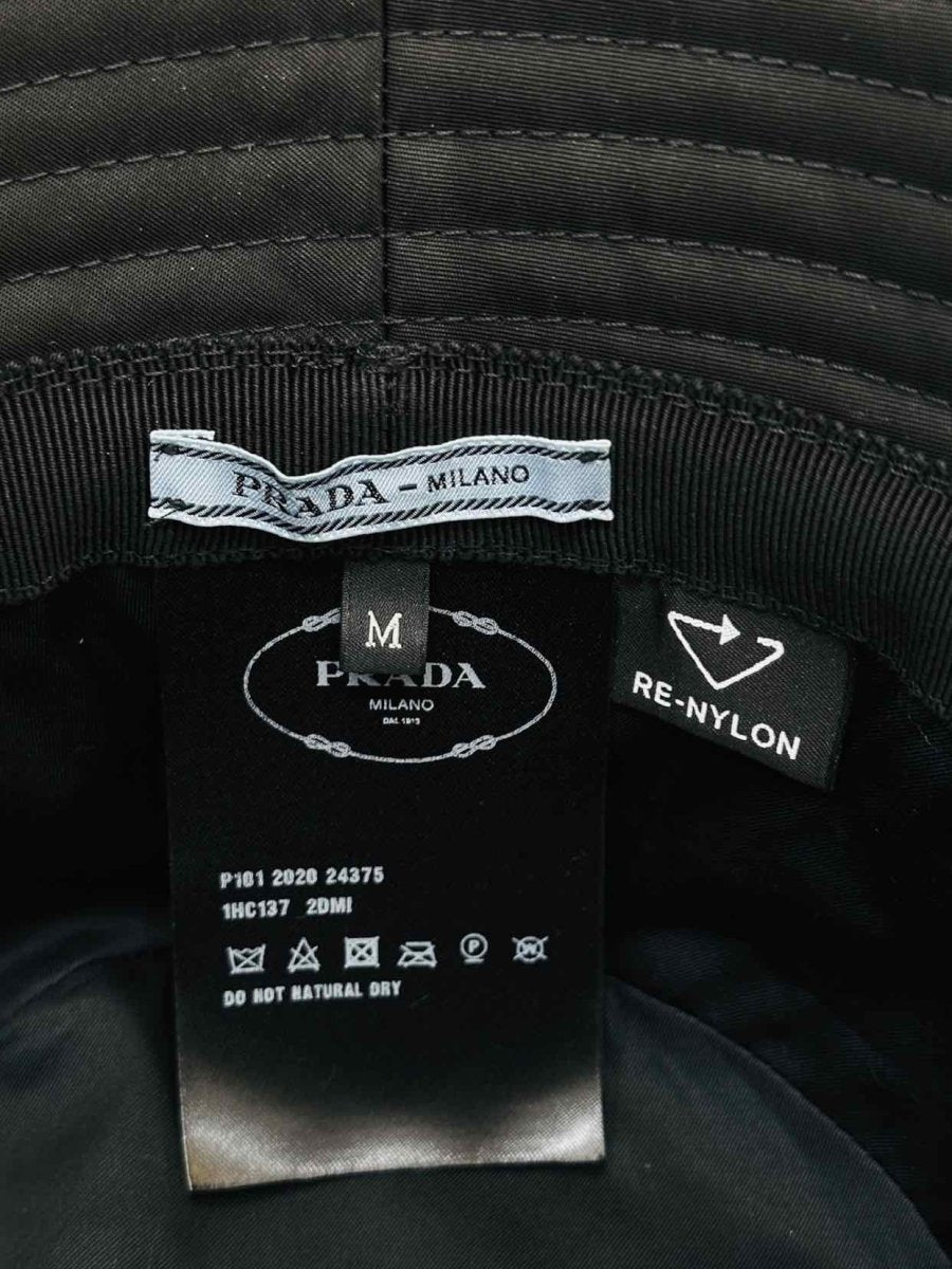 Pre - loved PRADA Re - Nylon Black Bucket Hat at Reems Closet