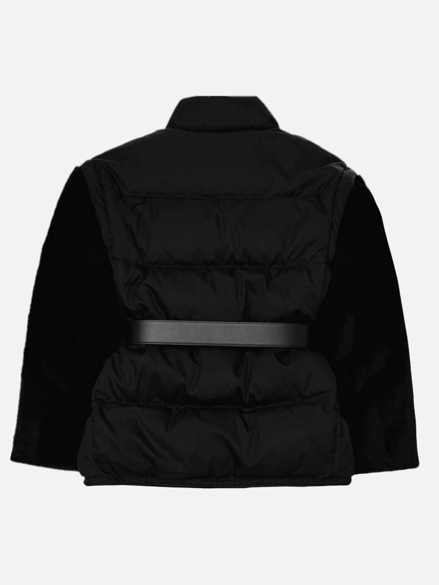 Pre - loved PRADA Re - Nylon Black Quilted Jacket at Reems Closet