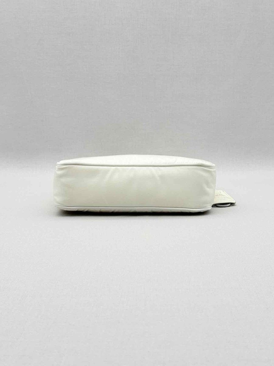 Pre - loved PRADA Re - Nylon Off - white Hobo bag at Reems Closet