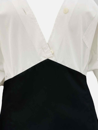 Pre-loved PRADA Re-Nylon White & Black Mini Dress from Reems Closet