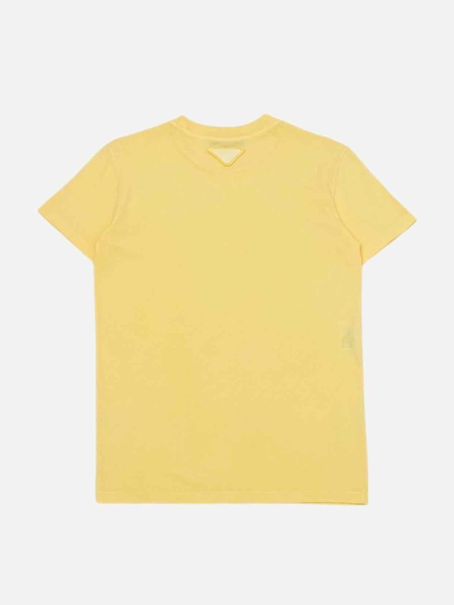 Pre - loved PRADA Round Neck Yellow T-shirt at Reems Closet