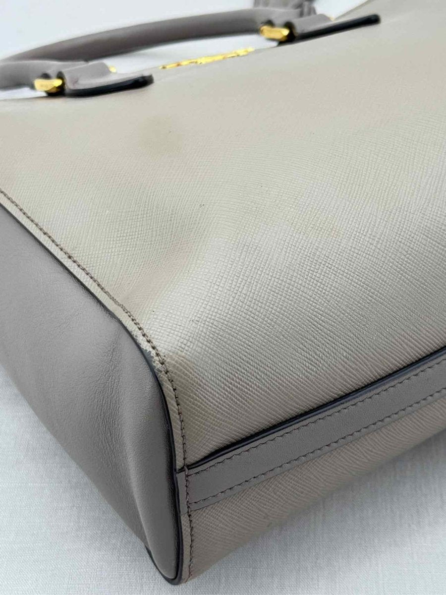 Pre - loved PRADA Saffiano Lux Grey Tote Bag at Reems Closet