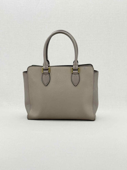 Pre - loved PRADA Saffiano Lux Grey Tote Bag at Reems Closet