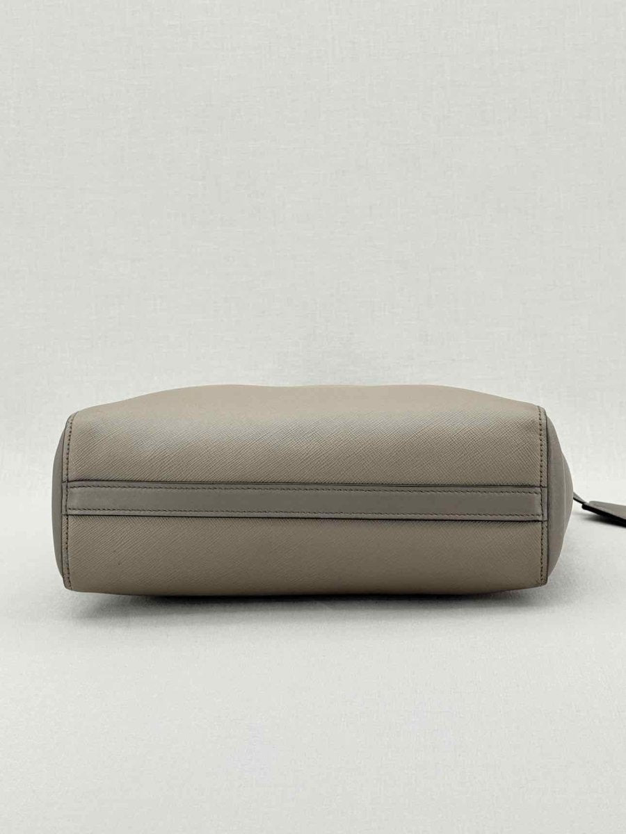 Pre - loved PRADA Saffiano Lux Grey Tote Bag at Reems Closet