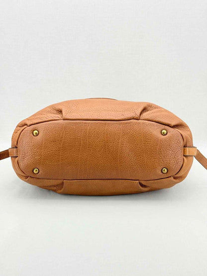 Pre - loved PRADA Signature Brown Shoulder Bag at Reems Closet