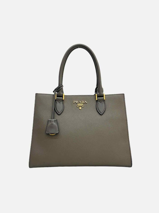 Pre-loved PRADA Taupe Tote Bag from Reems Closet