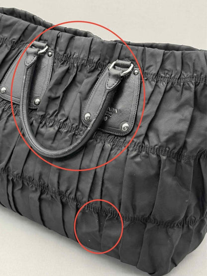 Pre-loved PRADA Tessuto Black Tote Bag at Reems Closet