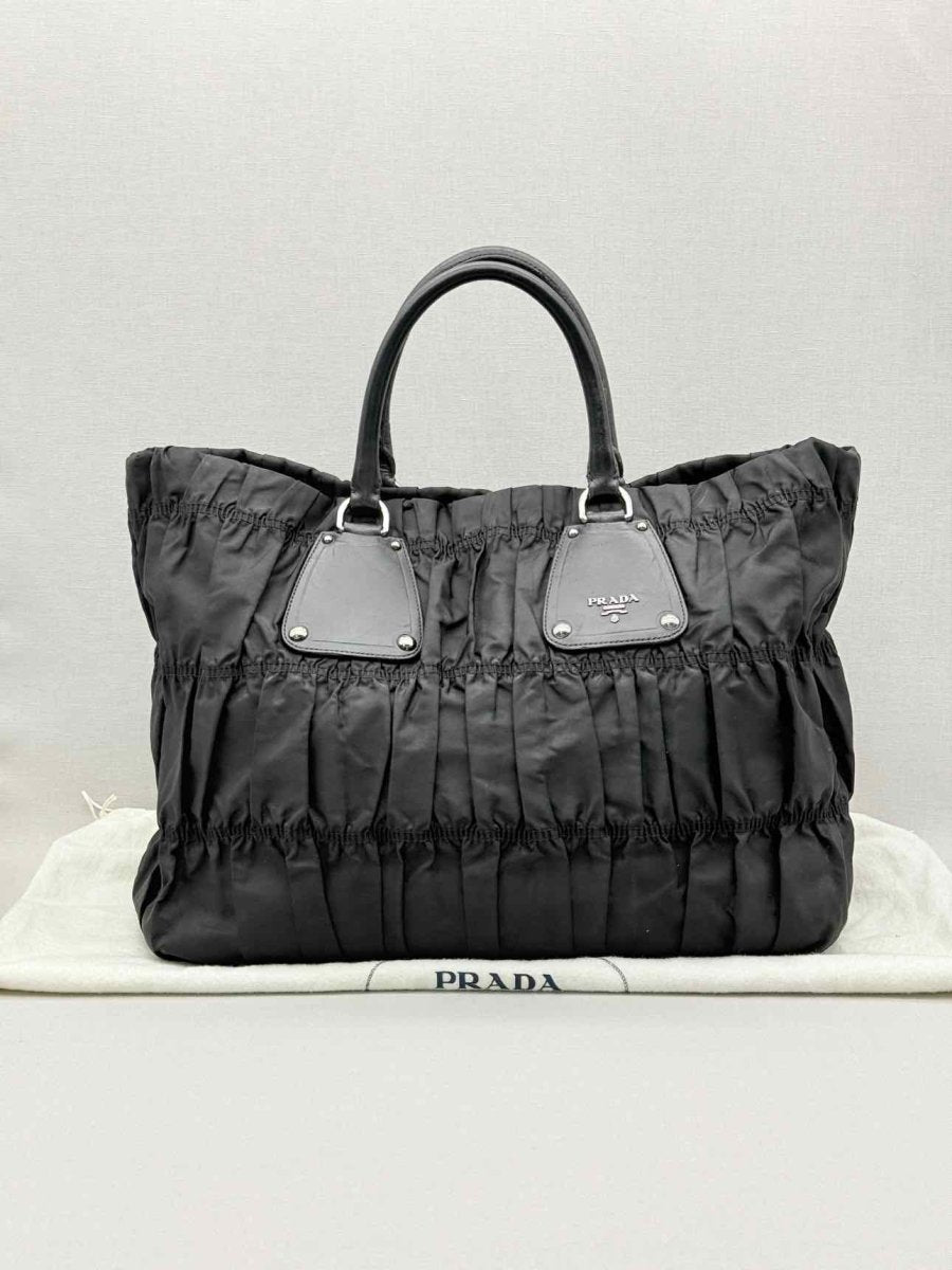 Pre-loved PRADA Tessuto Black Tote Bag at Reems Closet