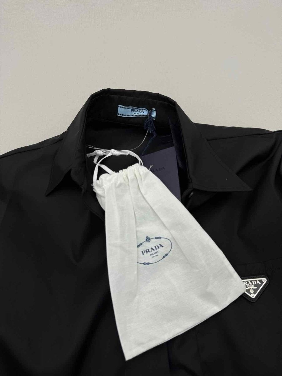 Pre - loved PRADA Triangle Logo Black Size US 4 Playsuit at Reems Closet