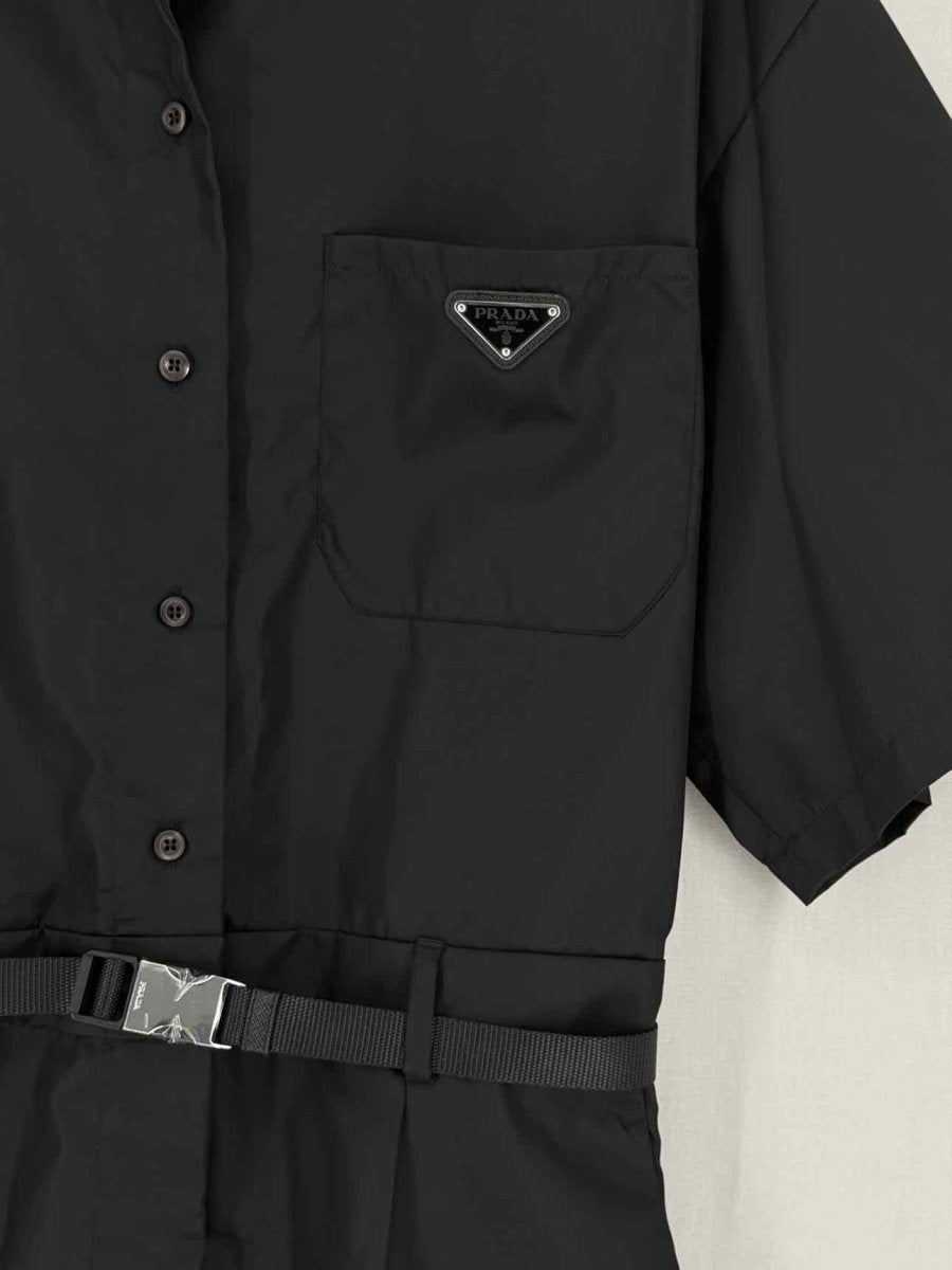 Pre - loved PRADA Triangle Logo Black Size US 4 Playsuit at Reems Closet