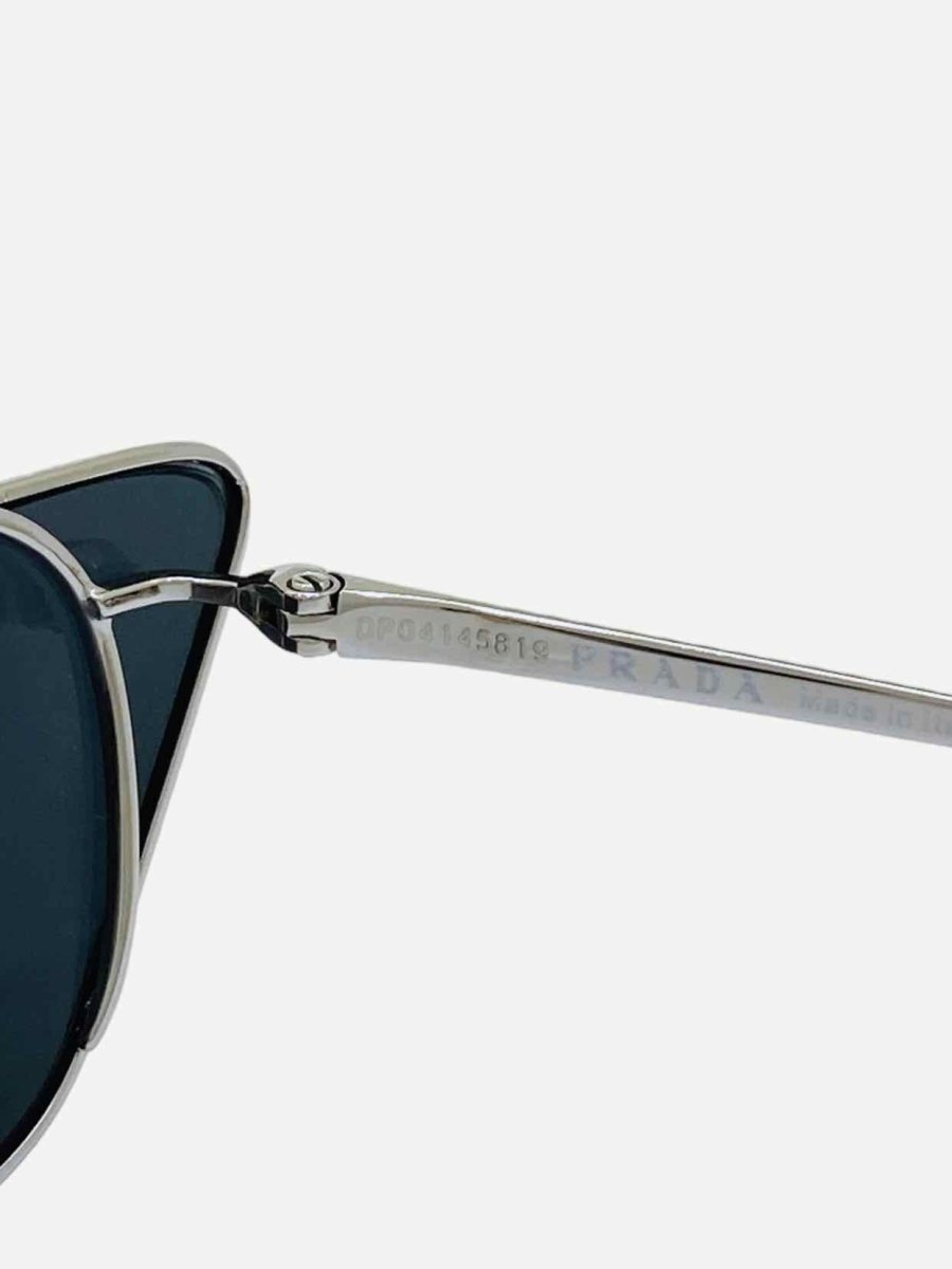 Pre - loved PRADA Ultravox Silver Sunglasses at Reems Closet