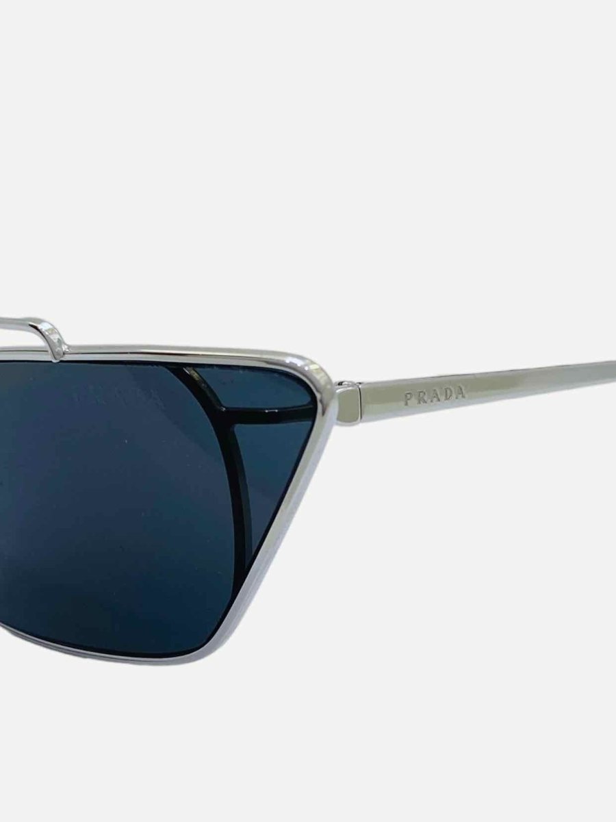 Pre - loved PRADA Ultravox Silver Sunglasses at Reems Closet