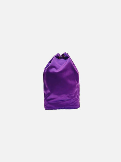 Pre - loved PRADA Vela Purple Bucket Bag at Reems Closet