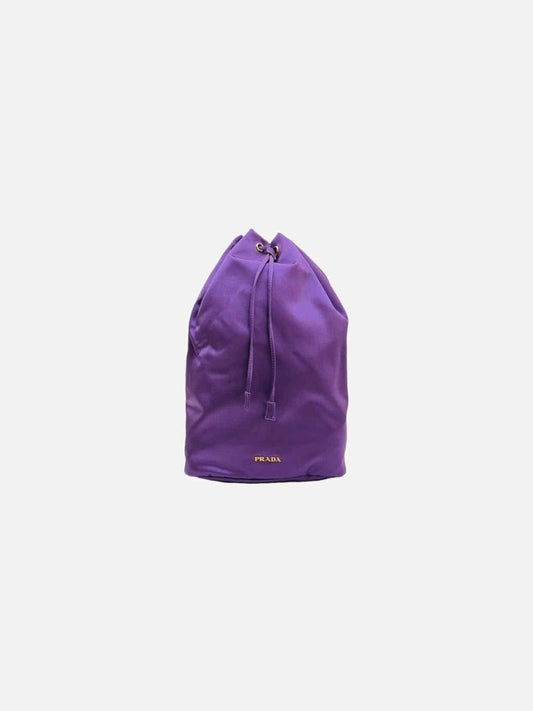 Pre - loved PRADA Vela Purple Bucket Bag at Reems Closet