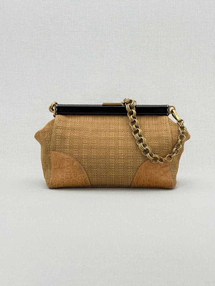 Pre - loved PRADA Vintage Brown Shoulder Bag at Reems Closet